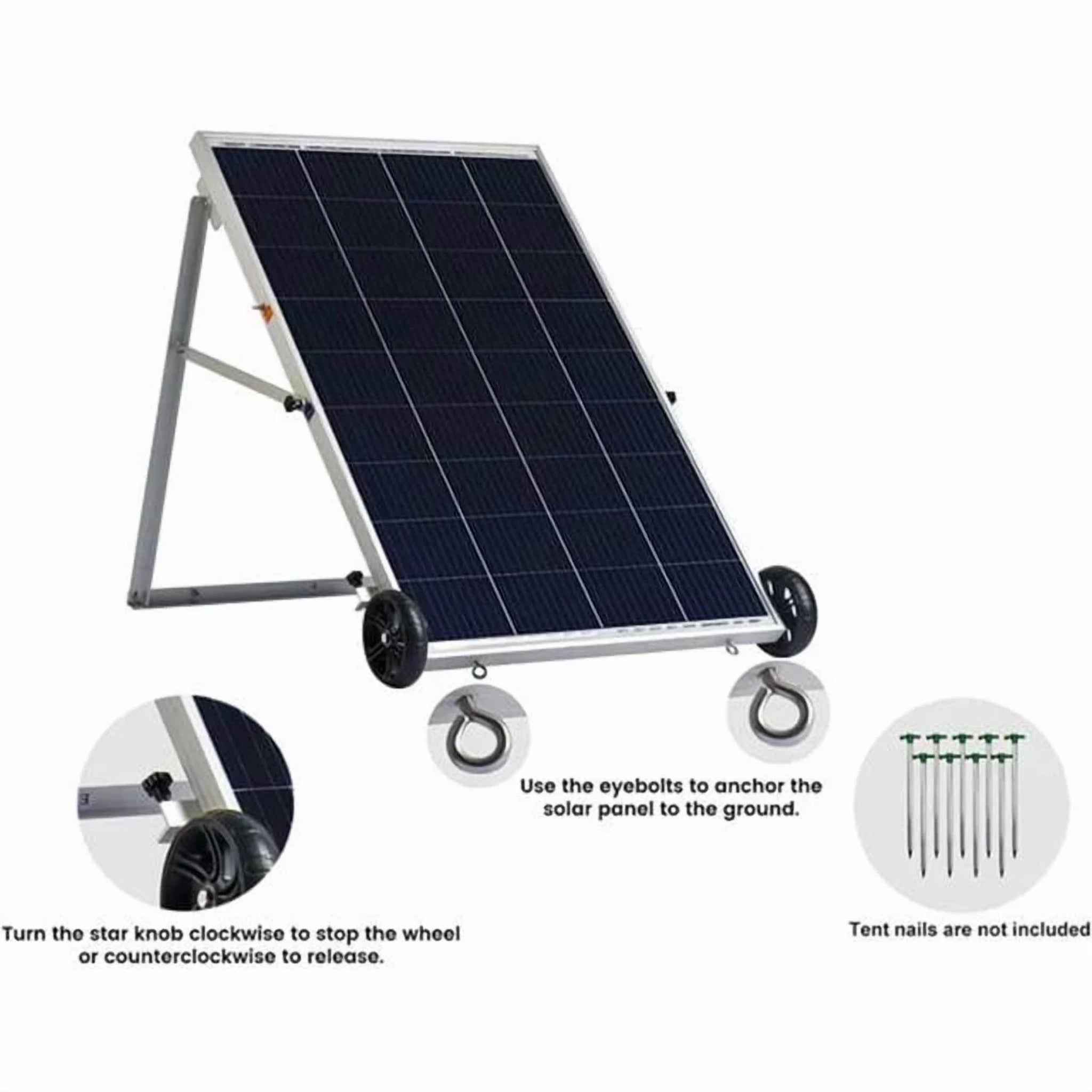 Nature'S Generator Lithium 1800 Platinum:2 of 1800W Solar & Wind Powered Nature'S Generator Lithium+ 2 of 100W Solar Panels with 50Ft Cable