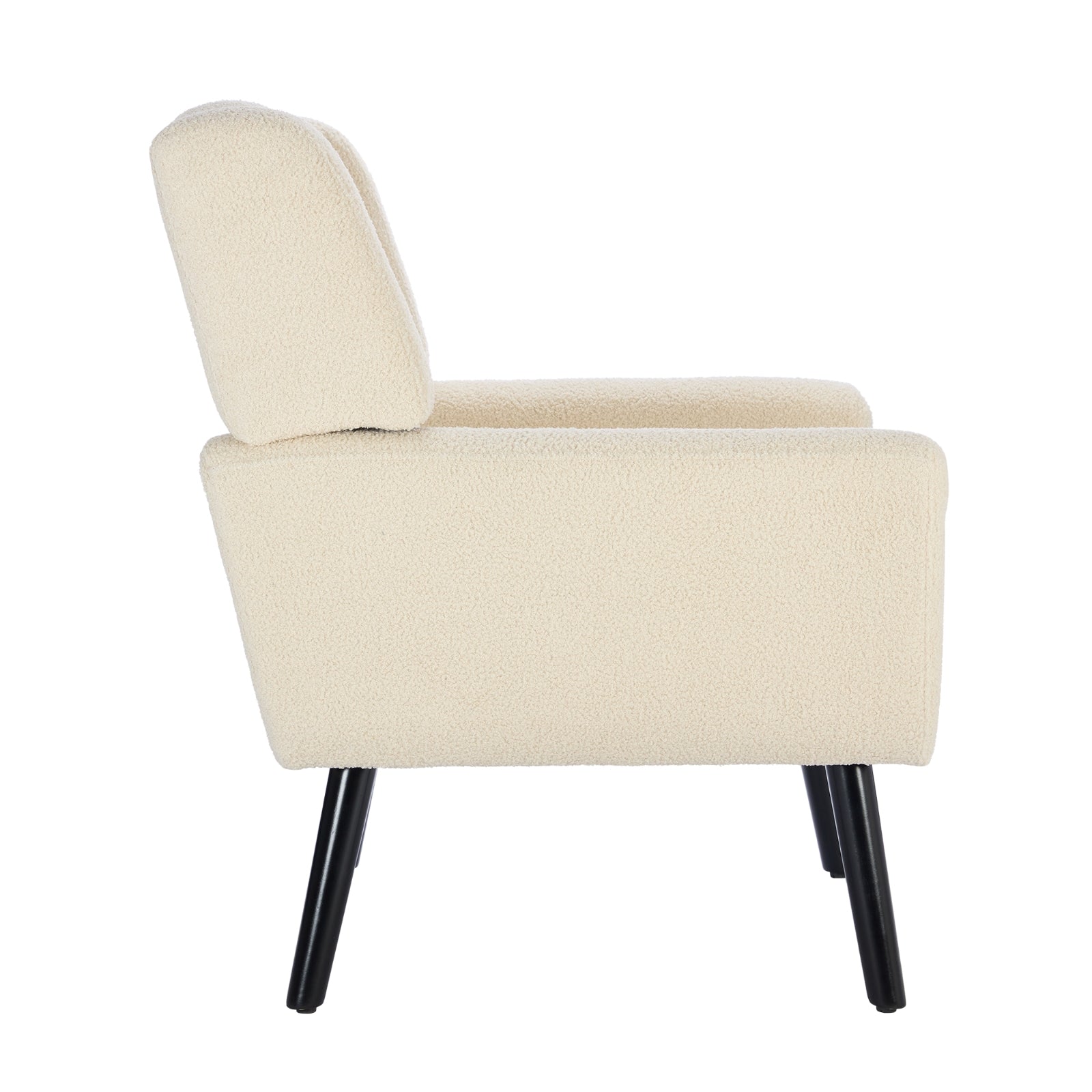 Modern Soft Teddy Material Ergonomics Accent Chair Living Room Chair Bedroom Chair Home Chair with B