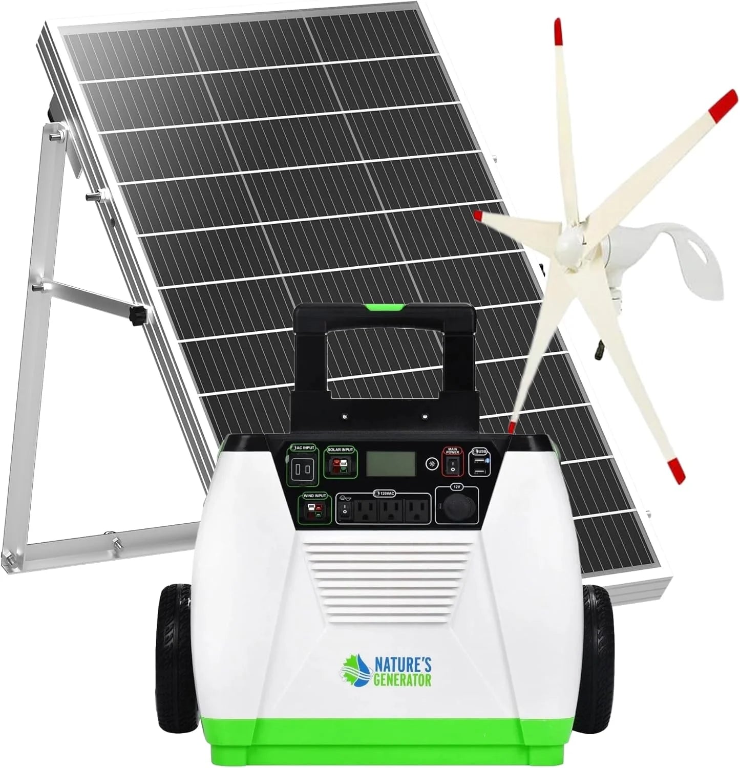 HKNGAUWE Goldwe System Generator W/Solar Panel & Wind Turbine
