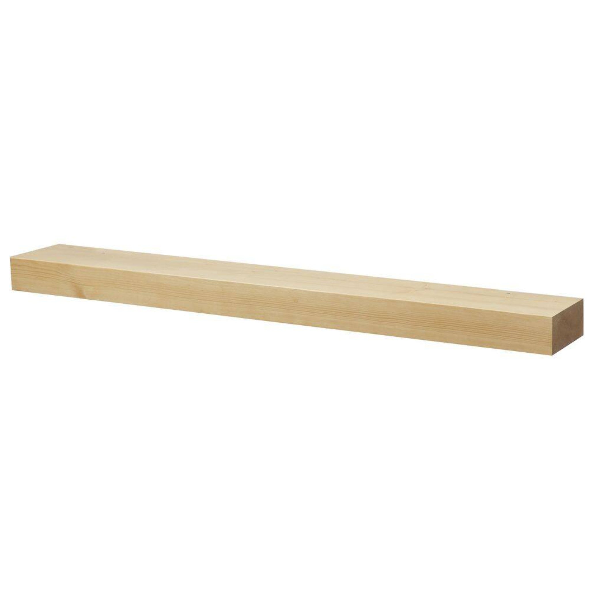 72 In. Natural Smooth Timber Floating Shelf-Versatile Wood Mantel and Wall Shelf
