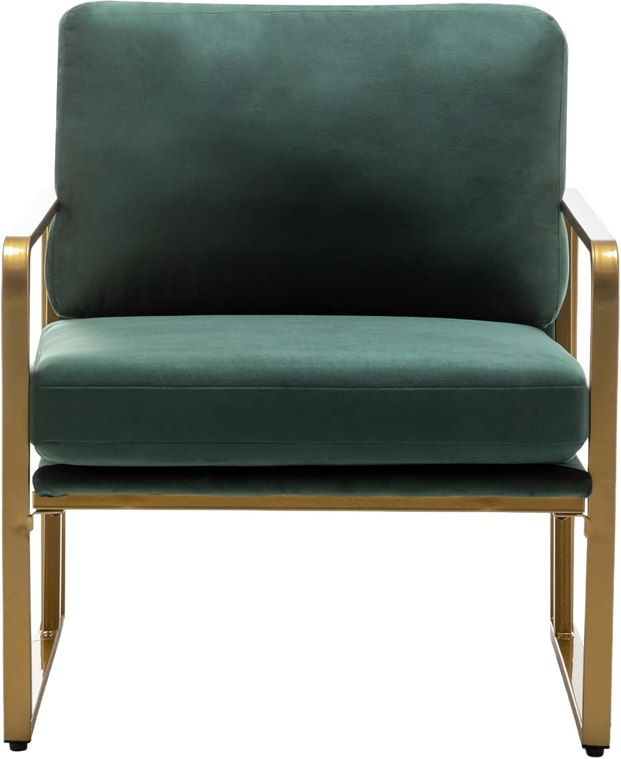 Modern Accent Chair Living Room Chair Armchair Upholstered Chairs Leisure Chairs with Metal Frame Legs for Home, Bedroom, Reading, Green