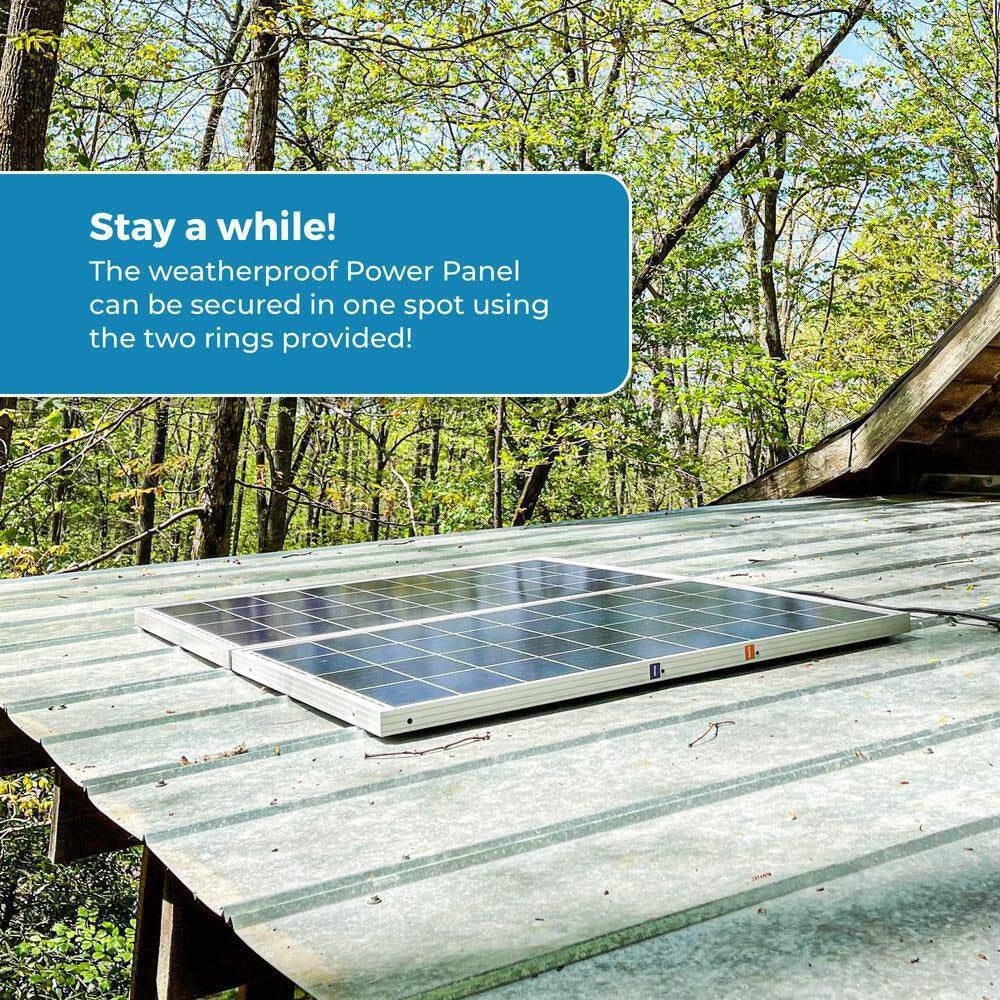 ELITE 3600-Watt/5760W Peak Push Button Start Solar Powered Portable Generator W/ 4 Solar Panels, Power Pod, Wind Turbine