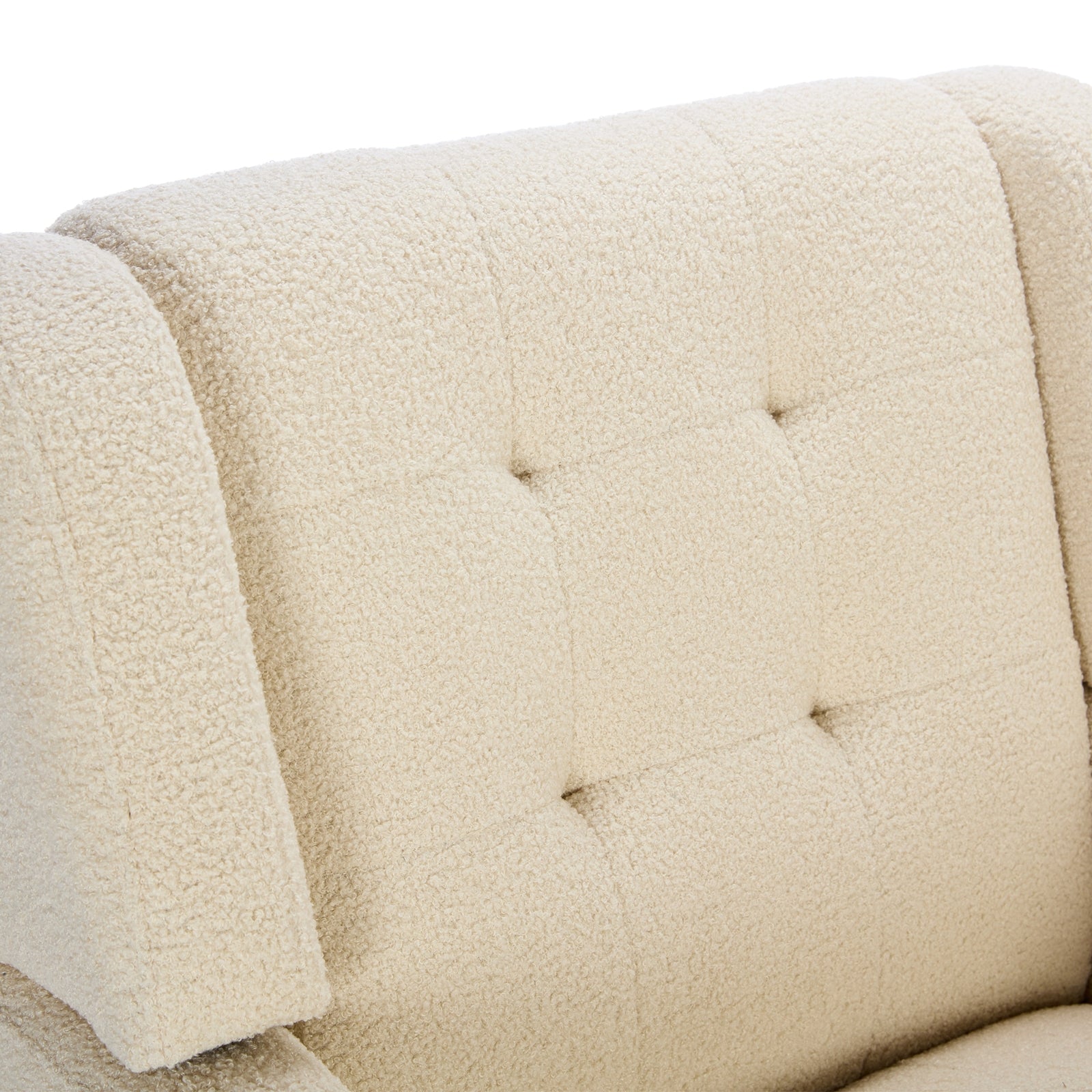 Modern Soft Teddy Material Ergonomics Accent Chair Living Room Chair Bedroom Chair Home Chair with B